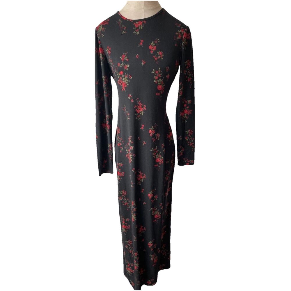 New Reformation Tommie Knit Floral Maxi Dress Size Medium (6-8) - Picture 6 of 10